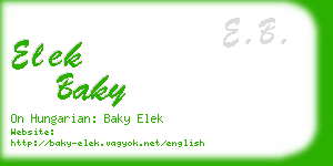 elek baky business card